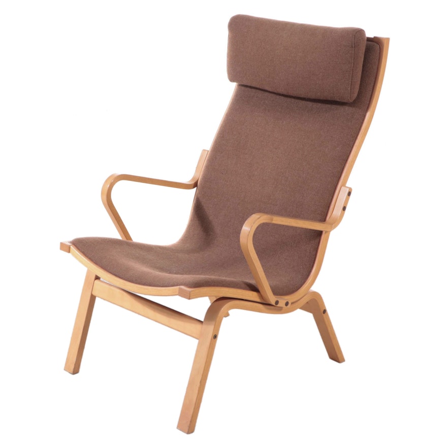 Finn Østergaard "Albert" Danish Modern Laminated Beech High-Back Lounge Chair