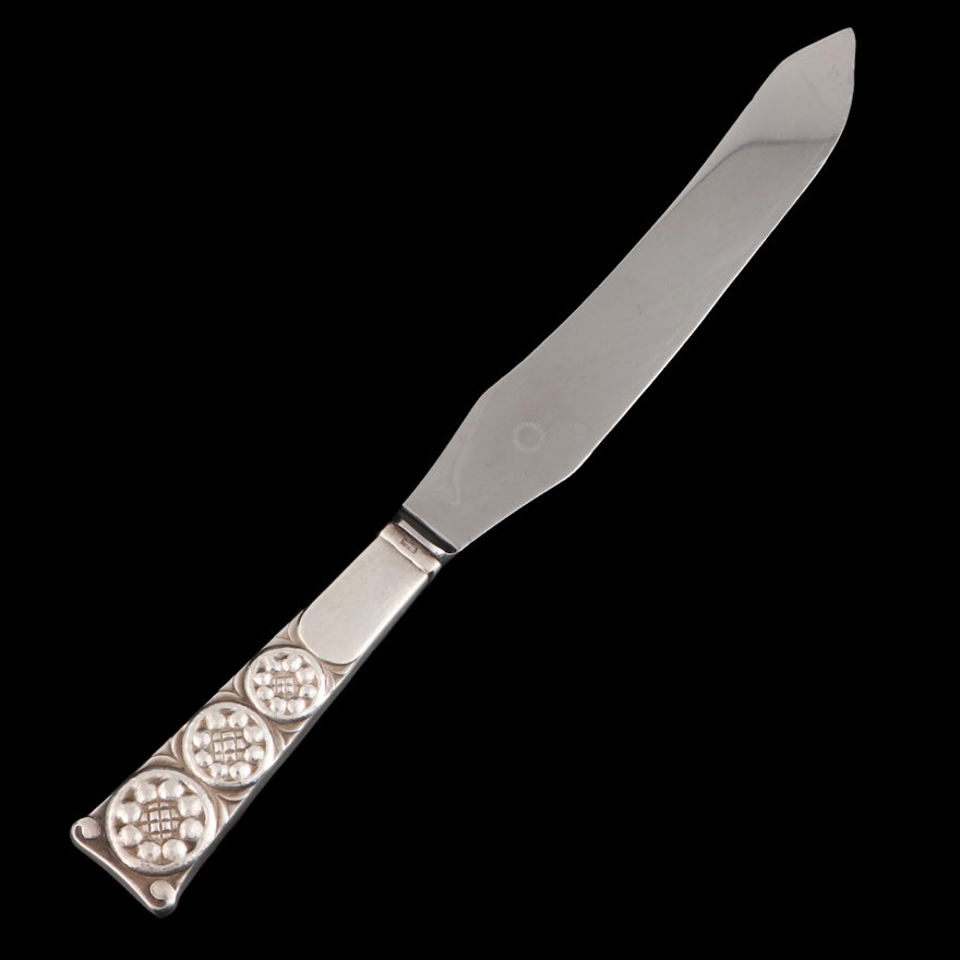 Georg Jensen Sterling Silver Handled Bread Knife