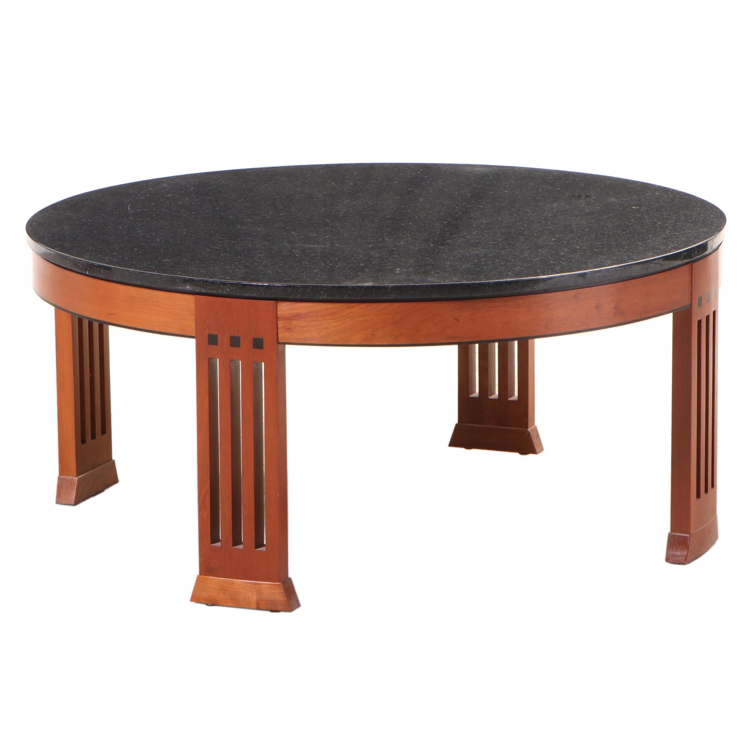 Stickley "21st Century Collection" Cherrywood and Granite Top Coffee