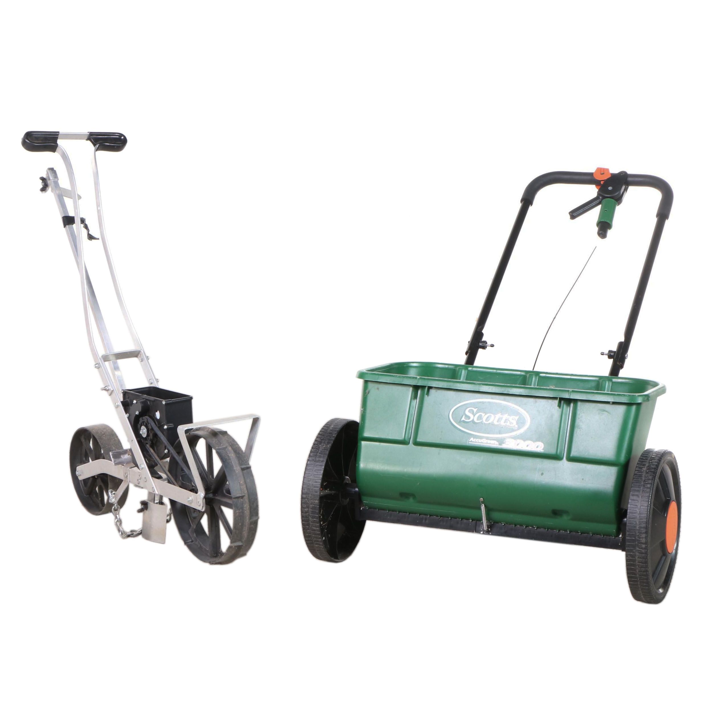 Scotts Accugreen 3000 Grass Seed Spreader and EarthWay Garden Seeder EBTH