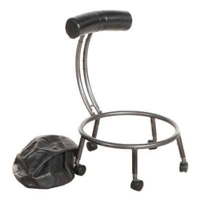 Tubular Metal Adjustable Height Fitness Ball Chair