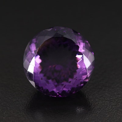 Loose 30.65 CT Round Faceted Amethyst