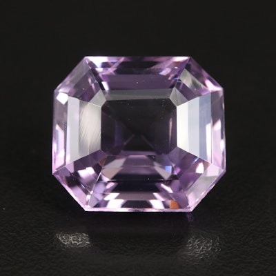 Loose 30.88 Cut Cornered Square Faceted Amethyst