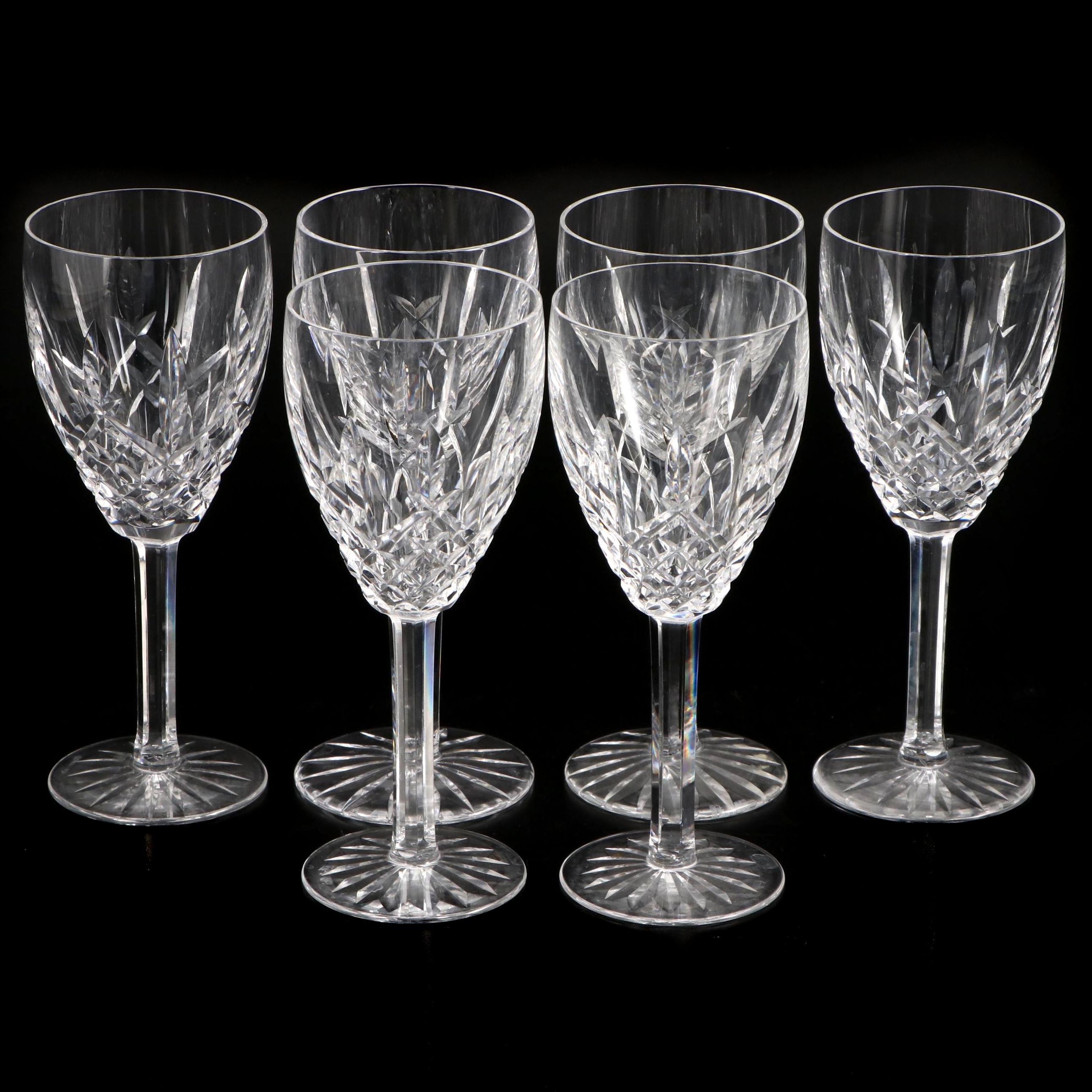 Waterford Crystal "Araglin" Wine Glasses, Late 20th Century EBTH