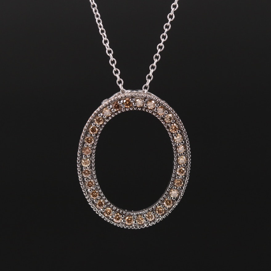 14K 0.48 CTW Diamond Pendant Necklace