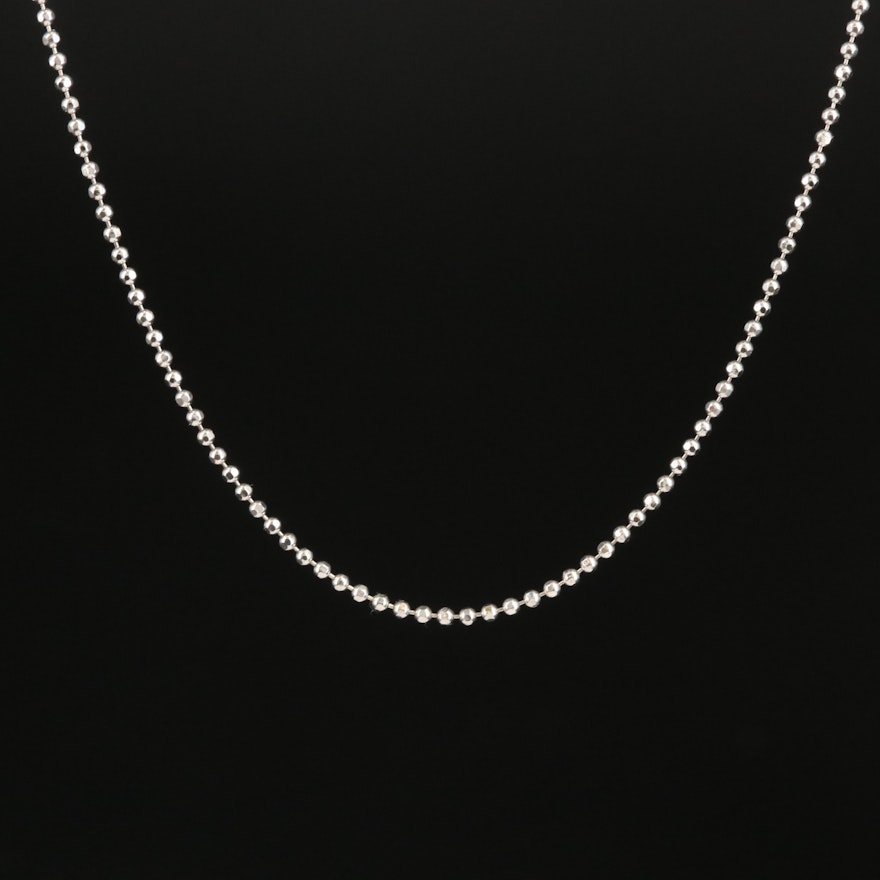 Italian 14K Bead Chain Necklace