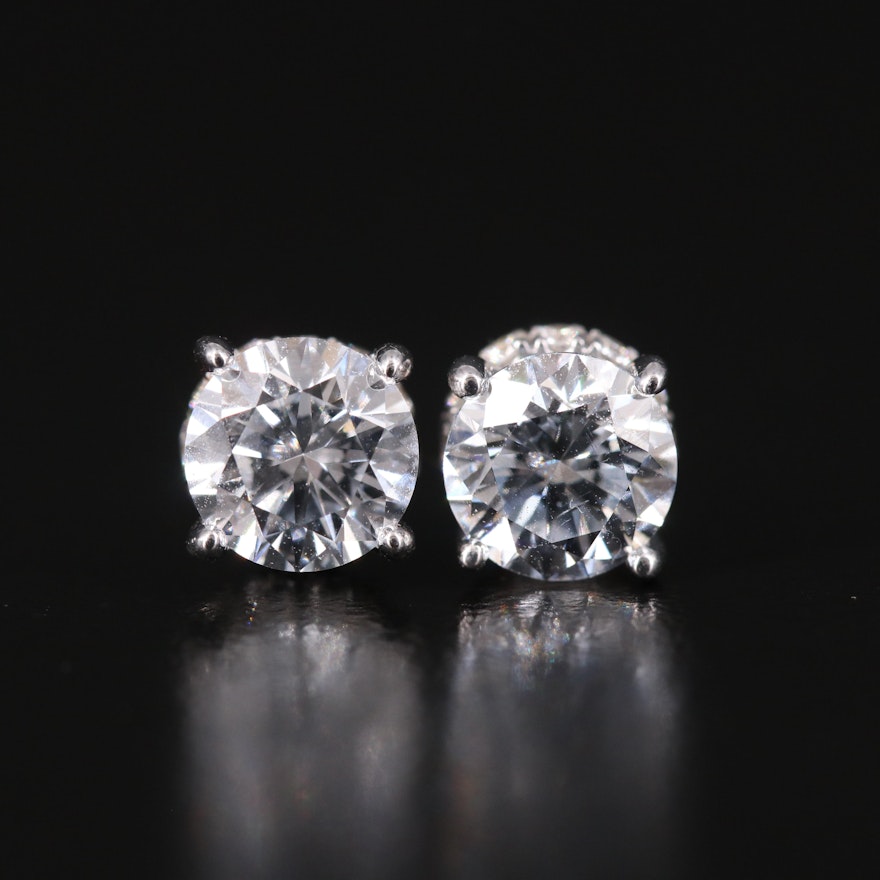 14K 2.16 CTW Lab Grown Diamond Stud Earrings