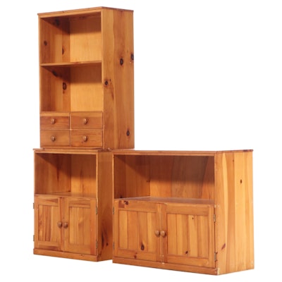 Modular Pine Cabinets with Bookcase