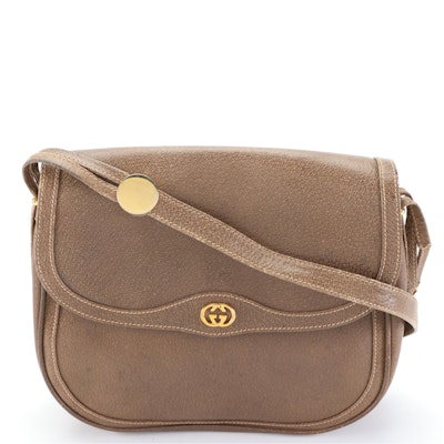 Gucci Small Flap Crossbody Bag in Brown Cinghiale Leather
