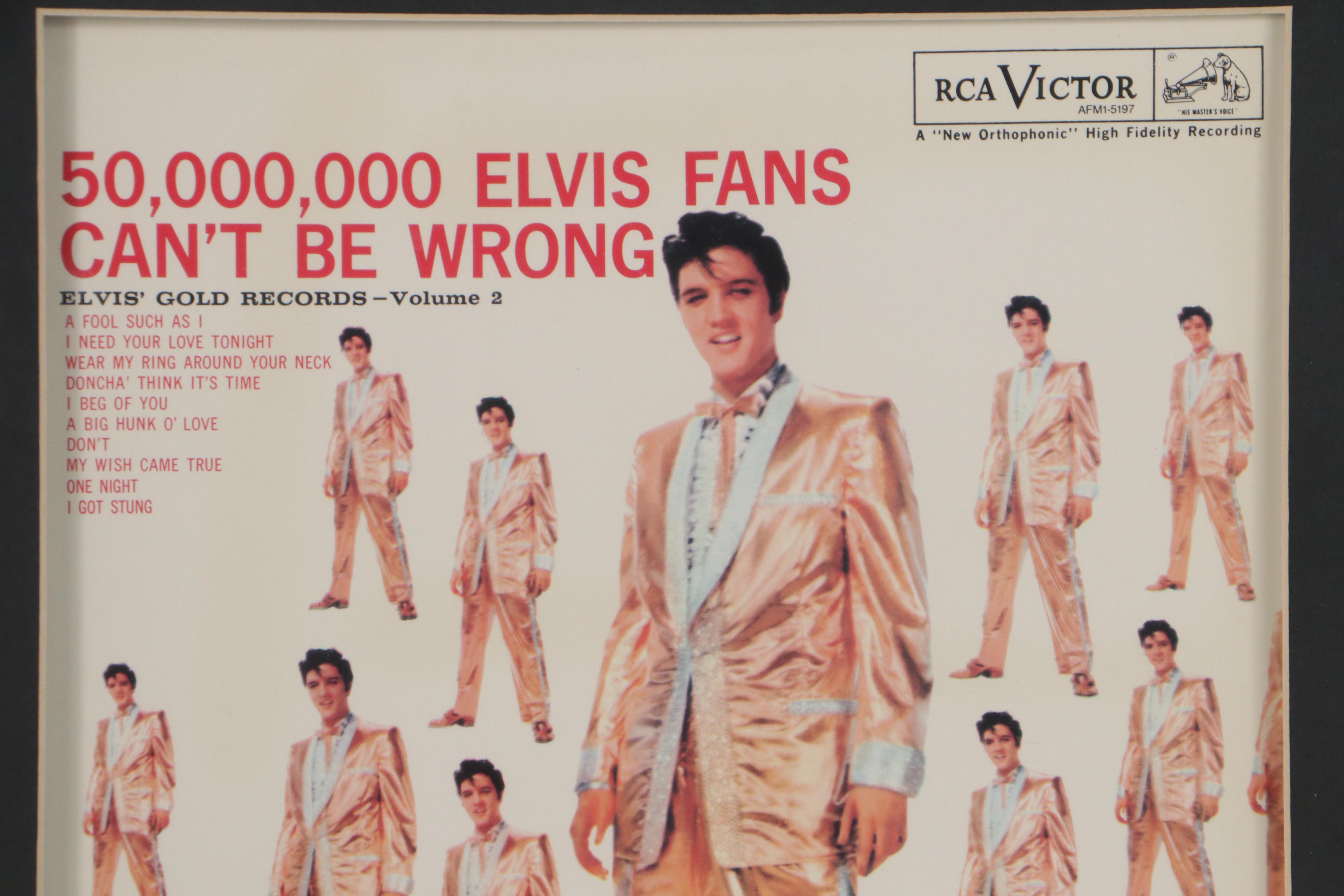 Elvis Presley 24K Gold Plated Record in Matted Frame | EBTH