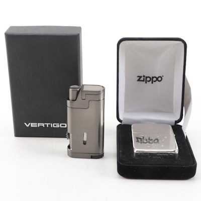 Vertigo Gunmetal and "Till the End of Time" Zippo Lighter