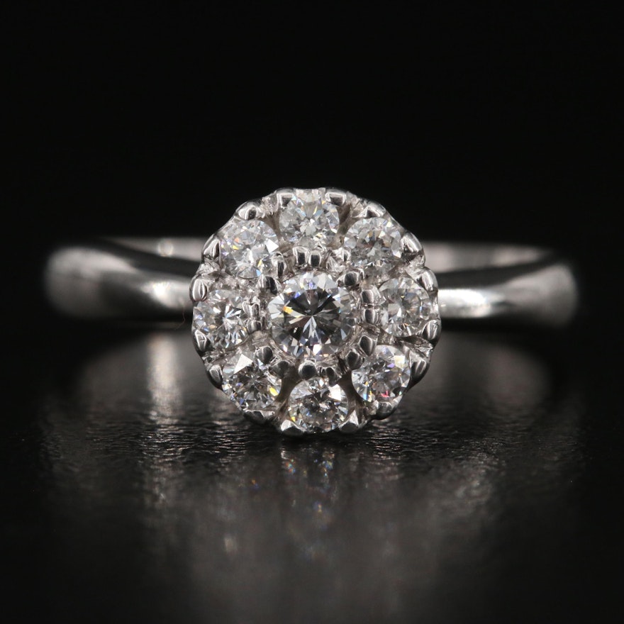 Vintage 14K 0.34 CTW Diamond Ring