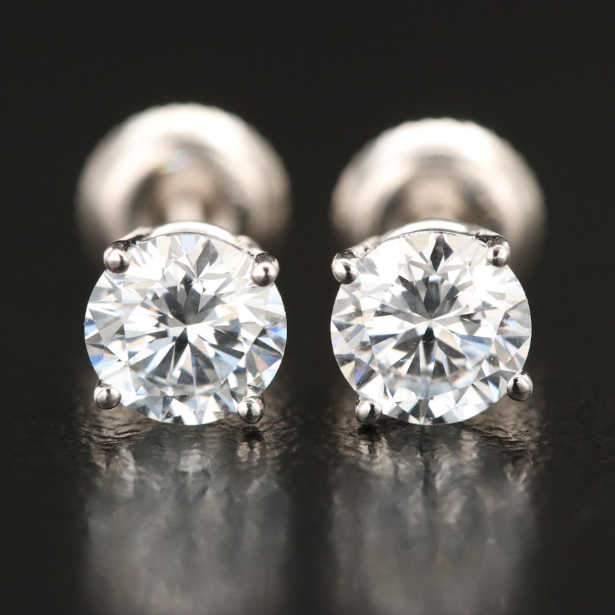 14K 1.54 CTW Lab Grown Diamond Stud Earrings