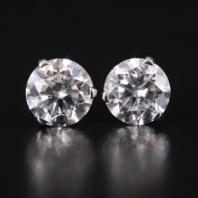 14K 0.96 CTW Lab Grown Diamond Martini Stud Earrings