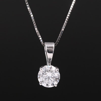 14K 0.65 CT Lab Grown Diamond Pendant Necklace