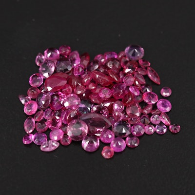 Loose 11.06 CTW Mixed Cut Faceted Rubies