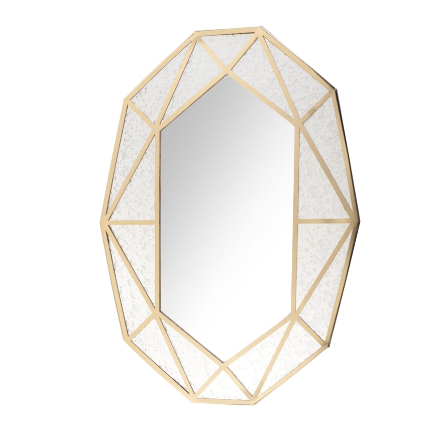 Opalhouse Designed with Jungalow Geometric Gilt Frame Hexagonal Wall Mirror