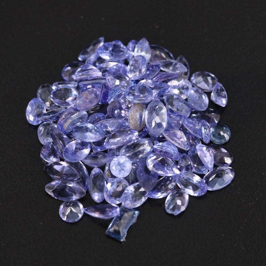 Loose 18.19 CTW Mixed Faceted Tanzanite