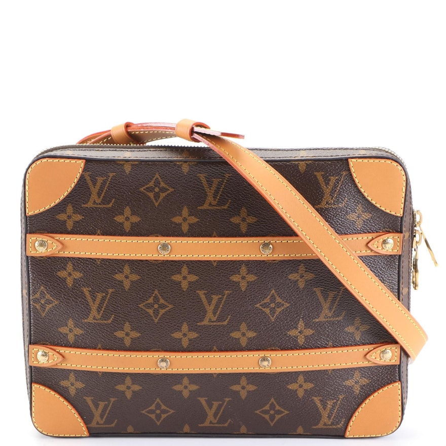 Louis Vuitton Soft Trunk Zip-Around Crossbody Bag in Monogram Canvas/Leather