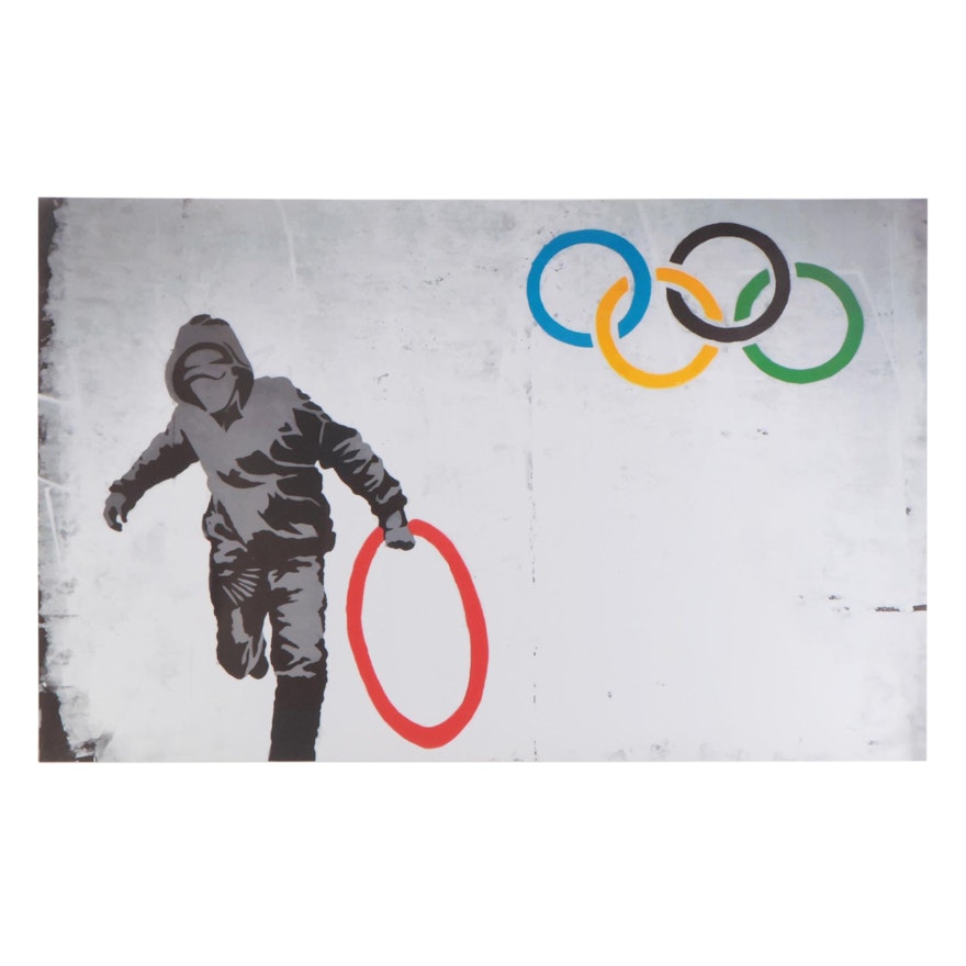 Stolen Olympic Rings Giclée After Banksy, 21st Century