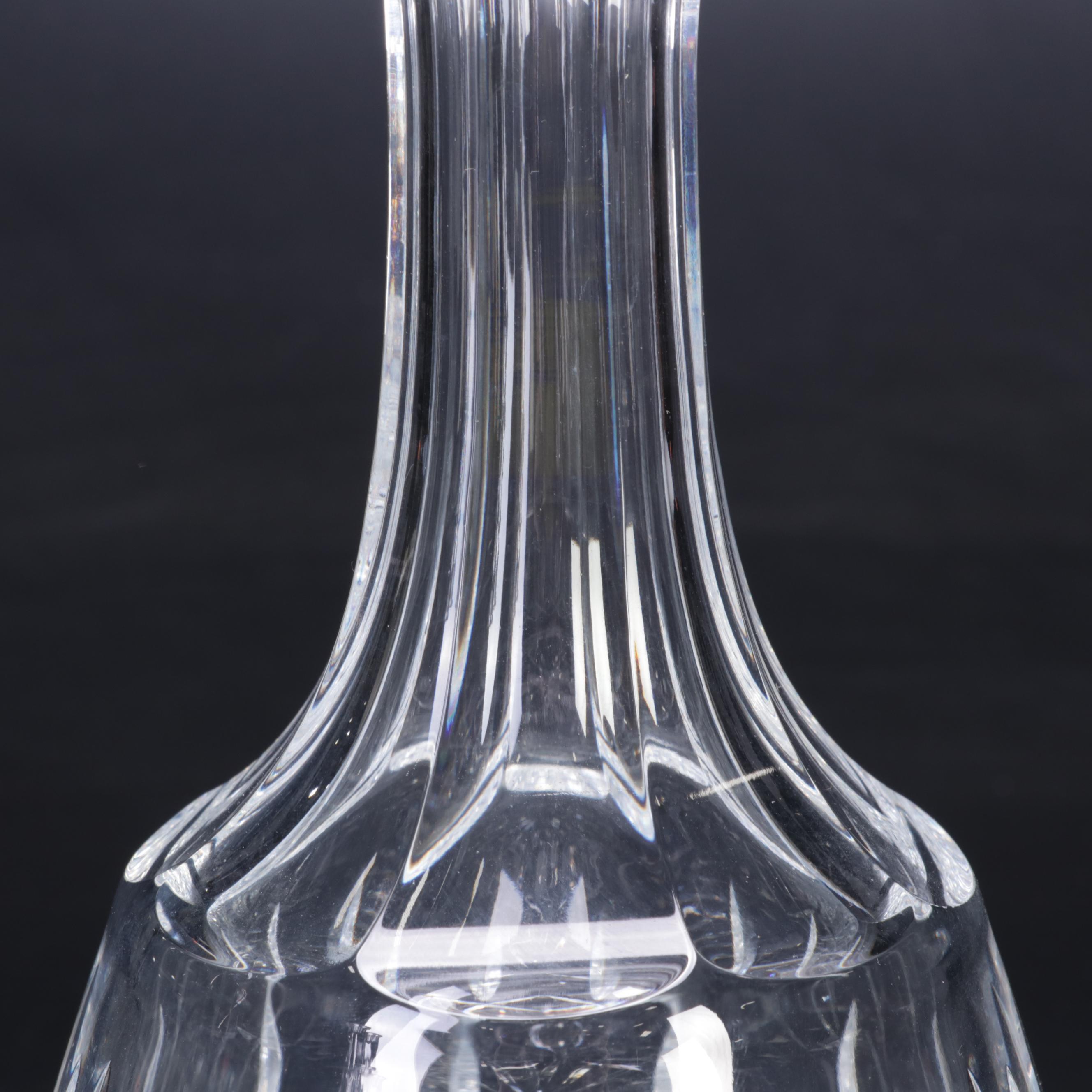 Swid Powell for Calvin Klein Stoneware Tray, Atlantis Crystal Decanter