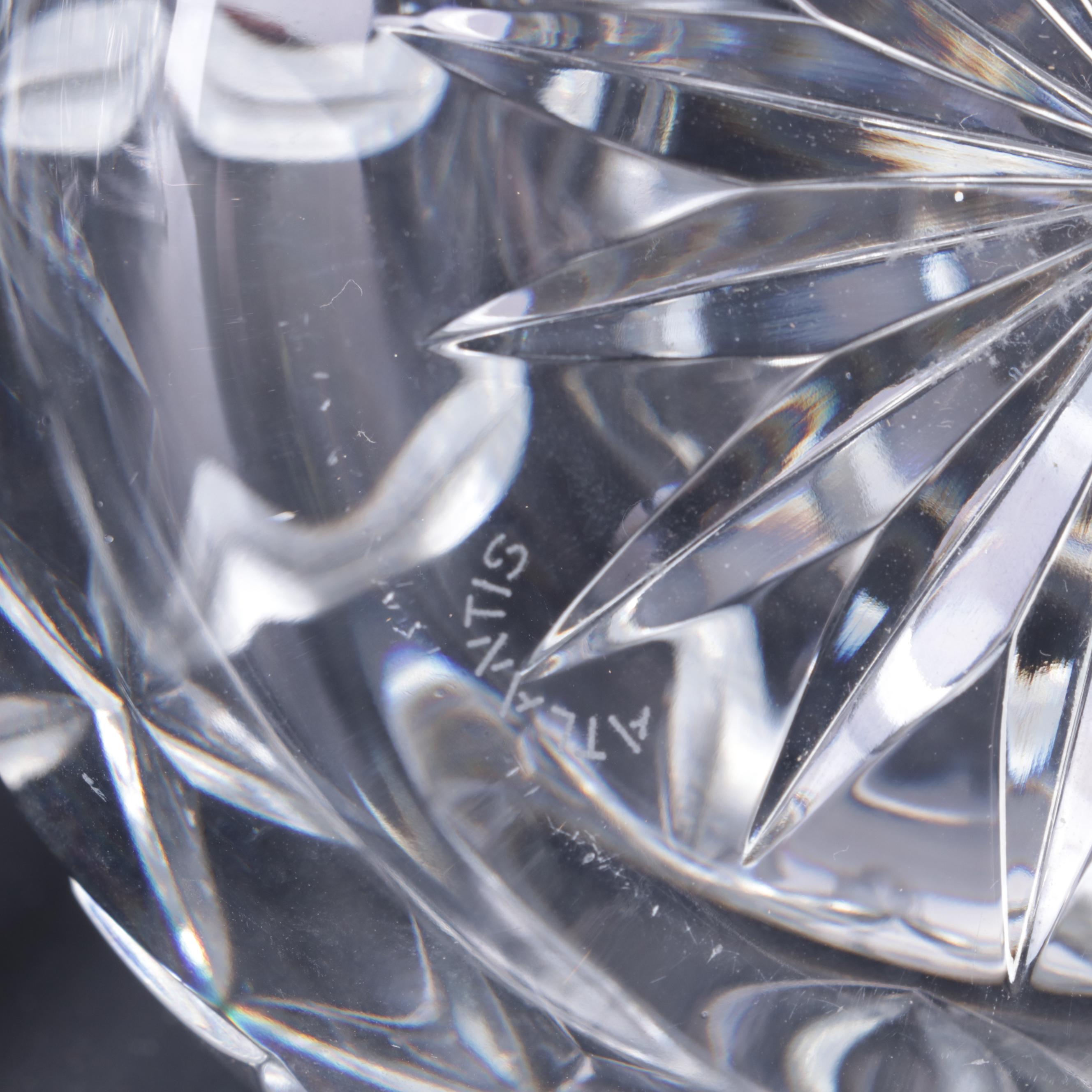 Swid Powell for Calvin Klein Stoneware Tray, Atlantis Crystal Decanter