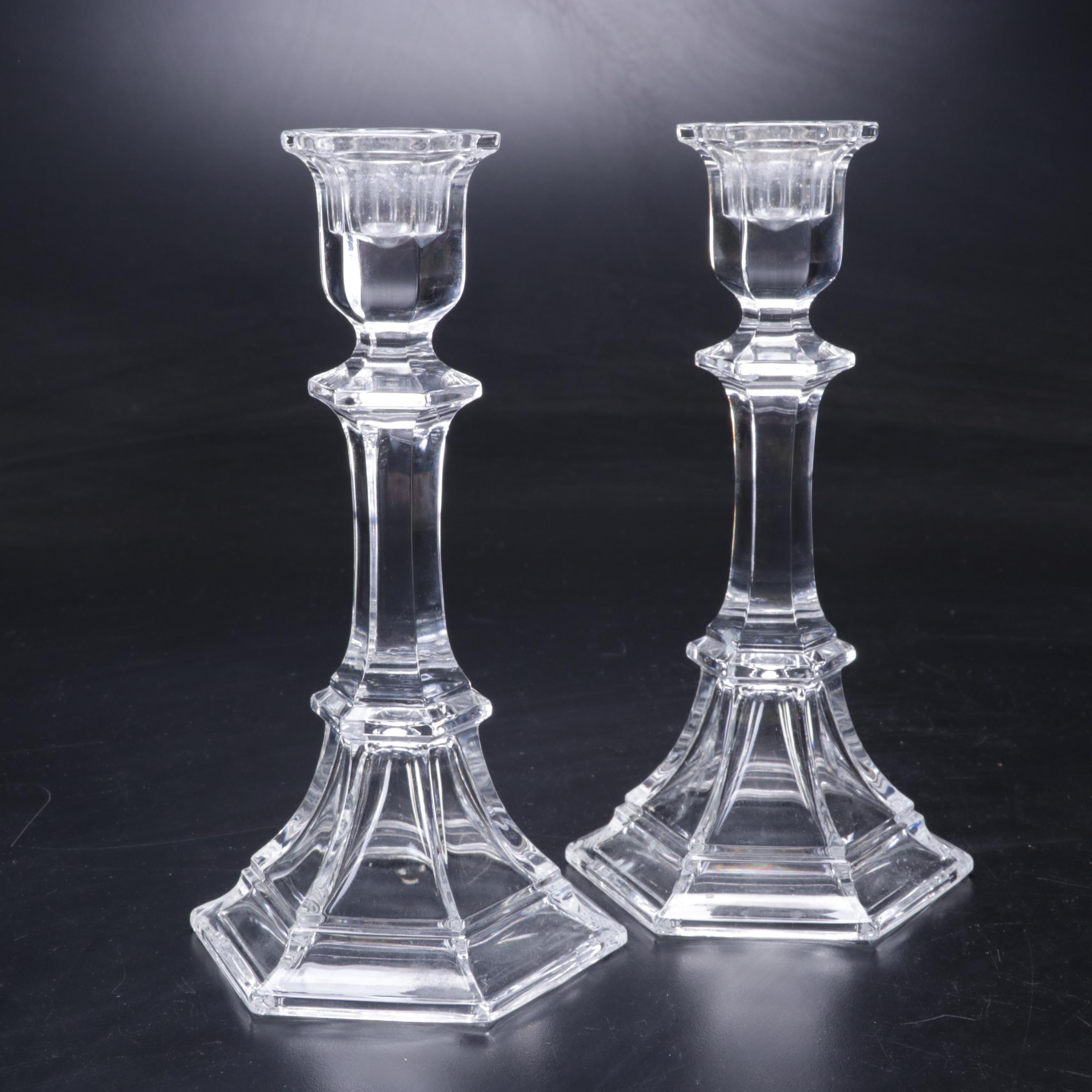 Swid Powell for Calvin Klein Stoneware Tray, Atlantis Crystal Decanter