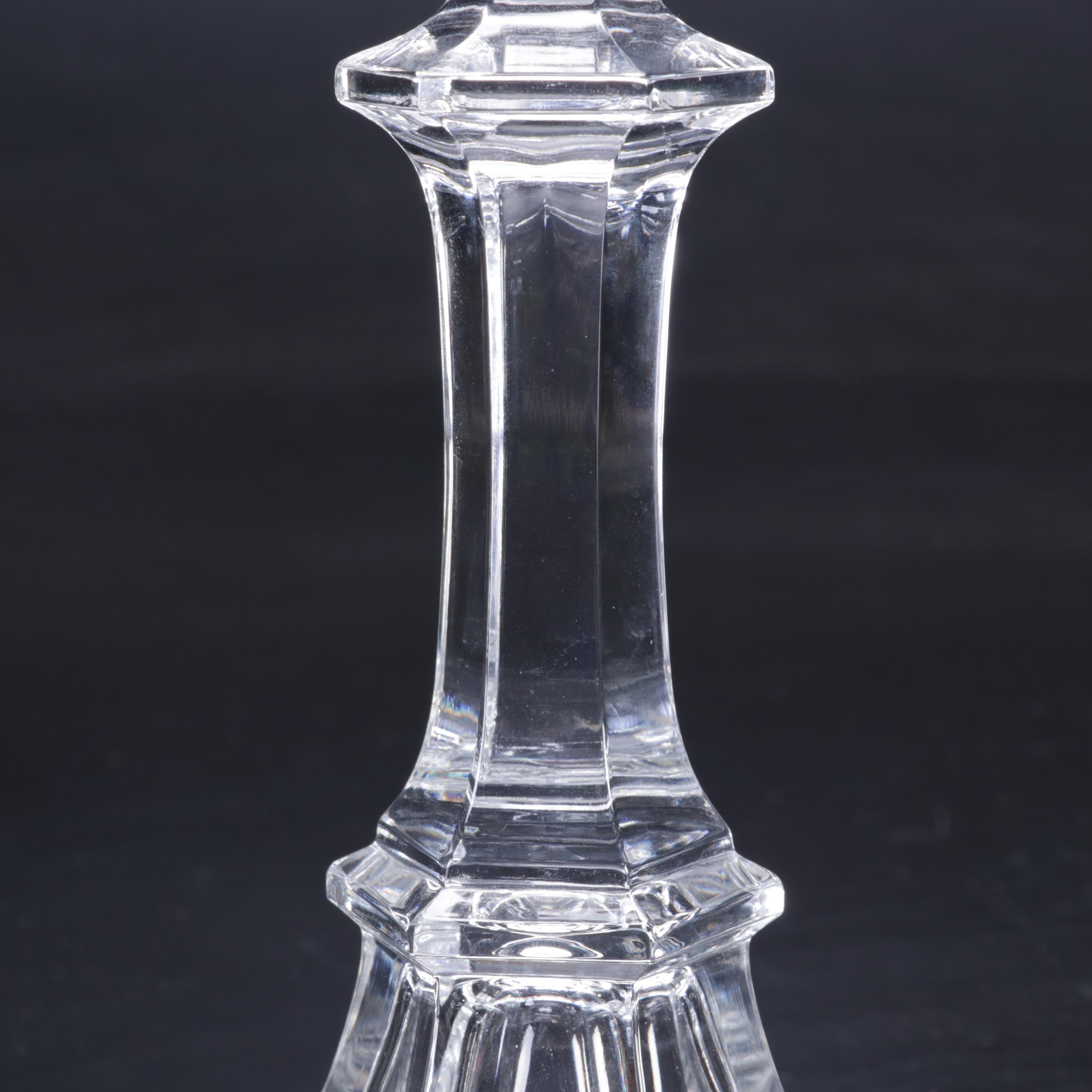 Swid Powell for Calvin Klein Stoneware Tray, Atlantis Crystal Decanter