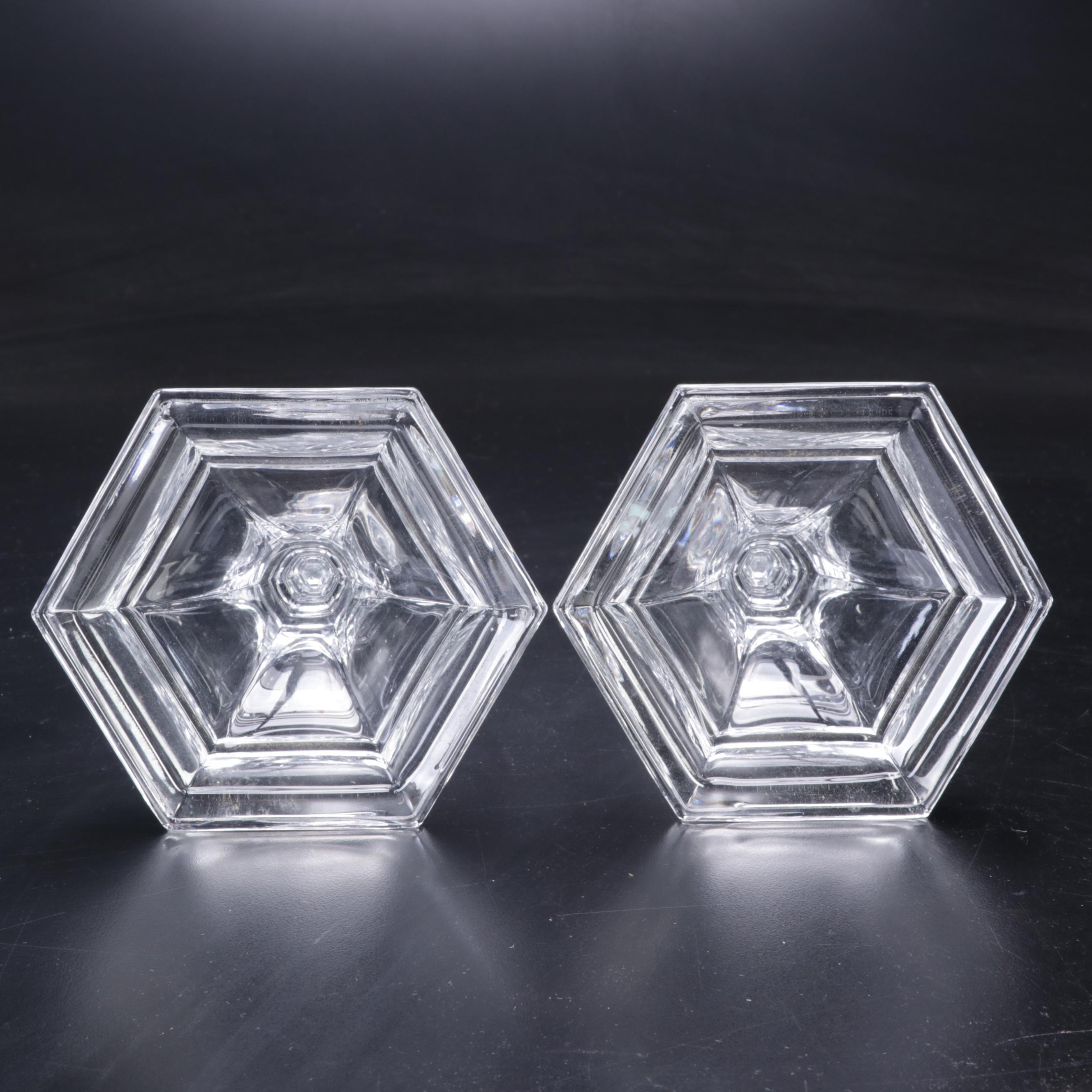 Swid Powell for Calvin Klein Stoneware Tray, Atlantis Crystal Decanter