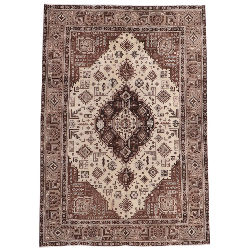 7'3 x 10'7 Hand-Knotted Heriz Style Area Rug