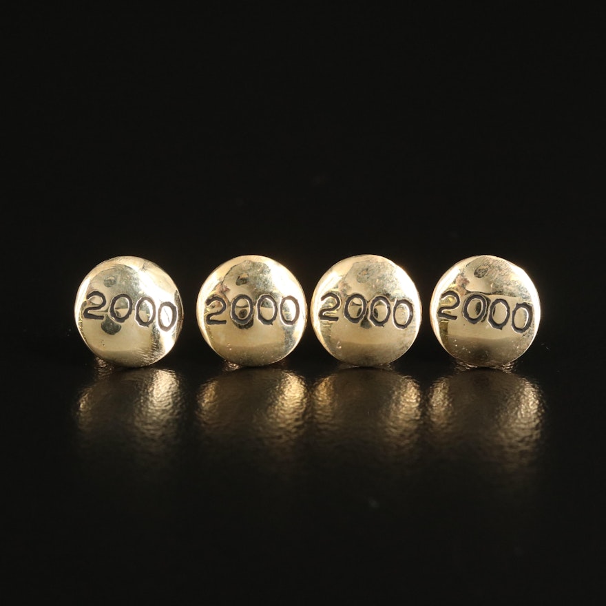 14K "2000" Stud Earrings