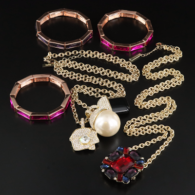 Isaac Mizrahi Expandable Bangles and Pendant Necklaces