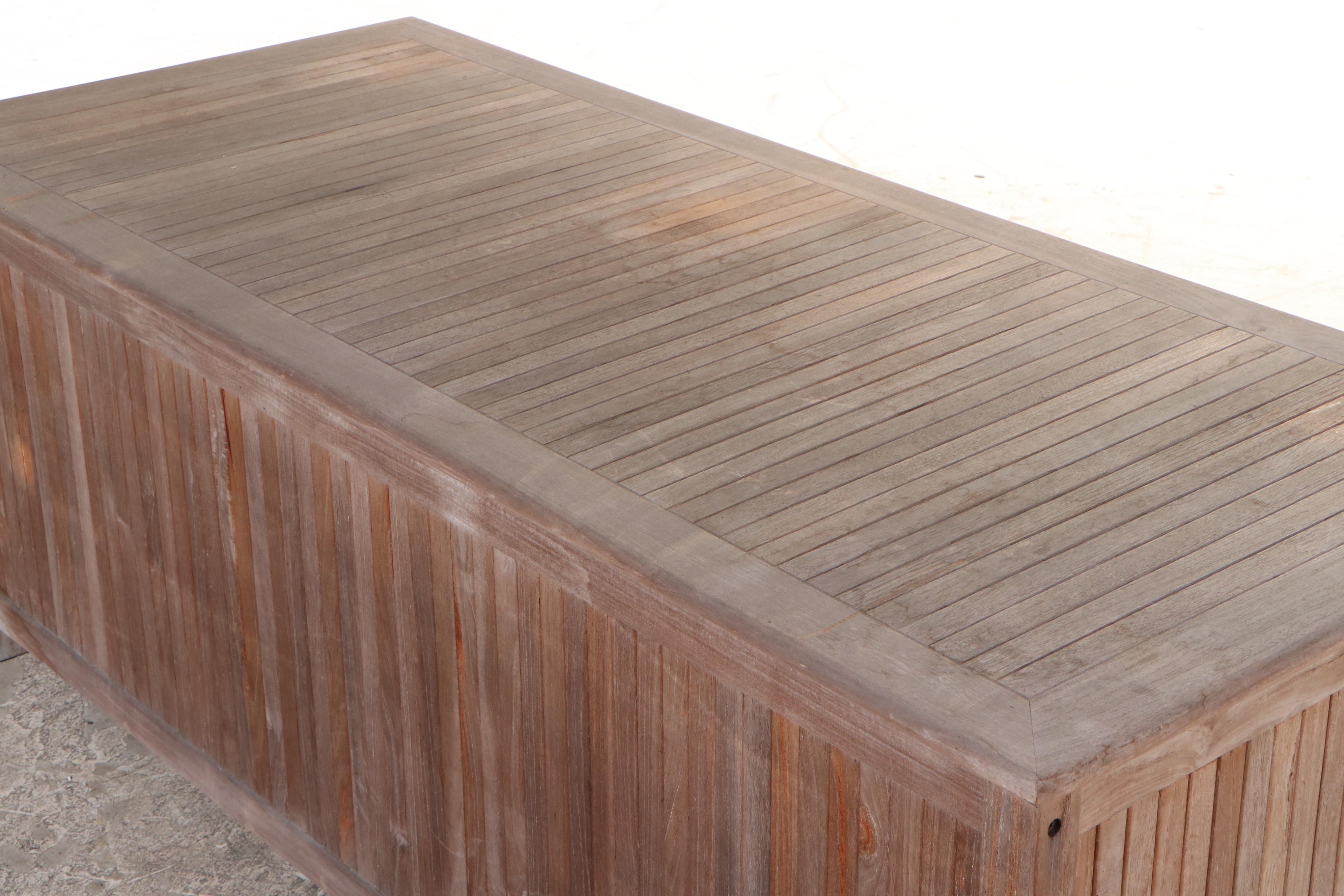 Teak Outdoor Storage Chest with SoftClosing Hinge EBTH