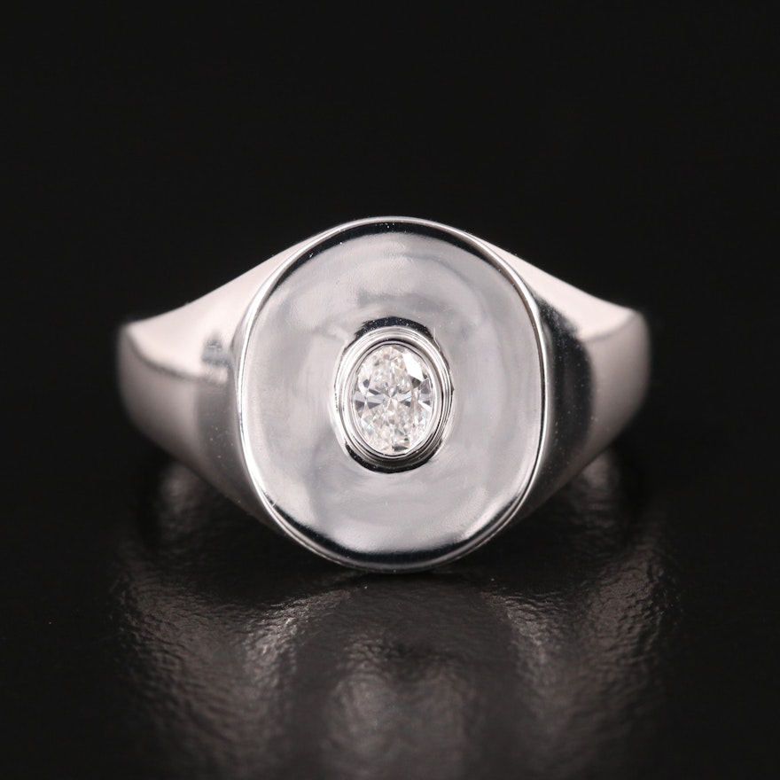 14K 0.17 CT Diamond Ring