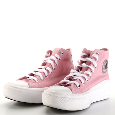 Converse Chuck Taylor All Star Move Platform Sneakers in Pink Canvas
