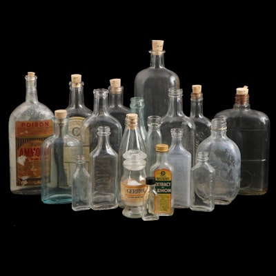 Old Quaker, Geritol, Watkins and Other Glass Bottles, Early to Mid-20th Century