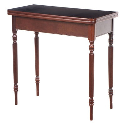 The Bombay Company Federal Style Mahogany-Stained Games Table, Late 20th Century