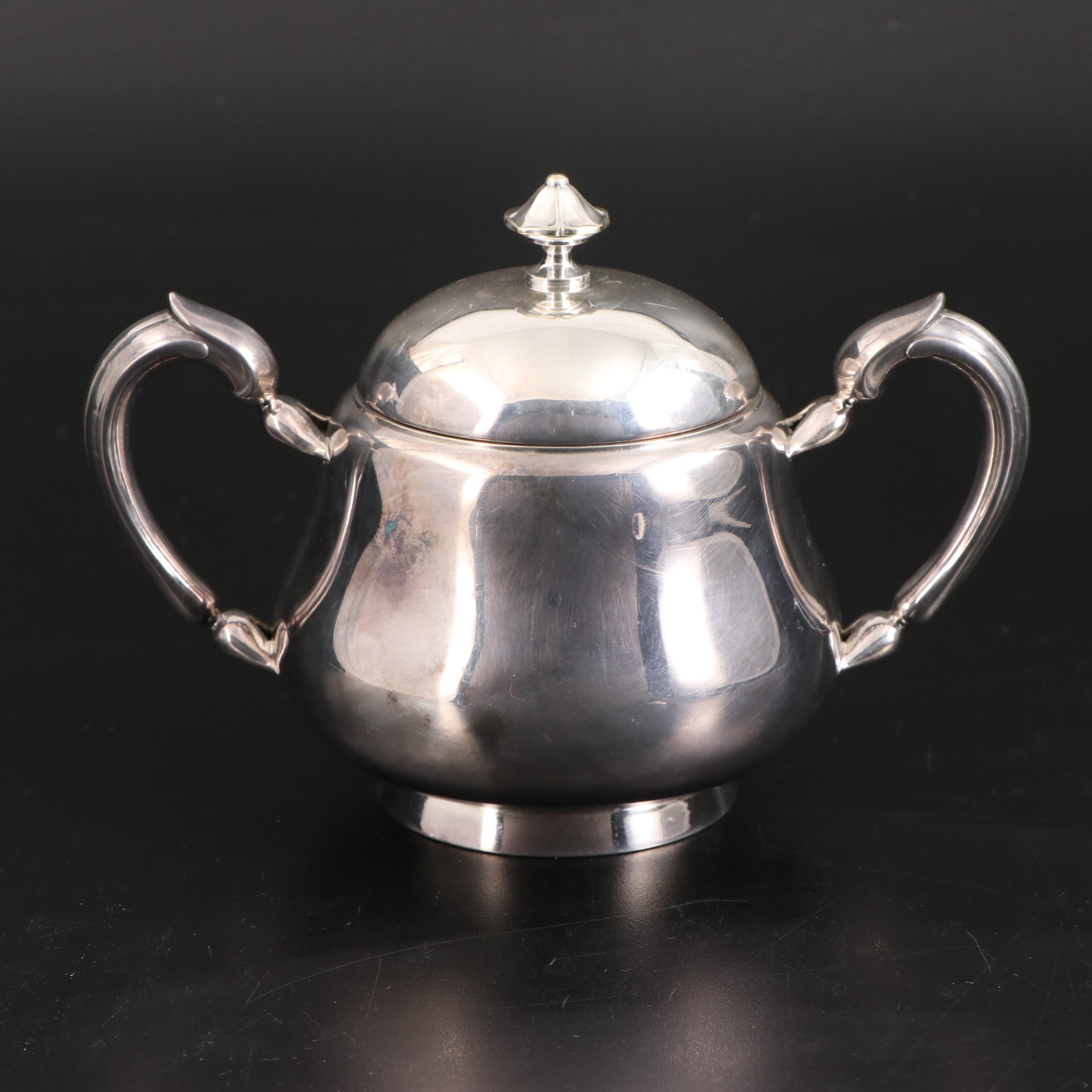 Christofle Tea and Coffee Pots with Pitcher and Wiskemann Tray, Early