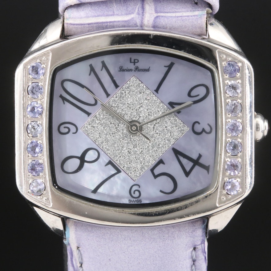 Lucian Piccard Tanzanite Case Quartz Wristwatch
