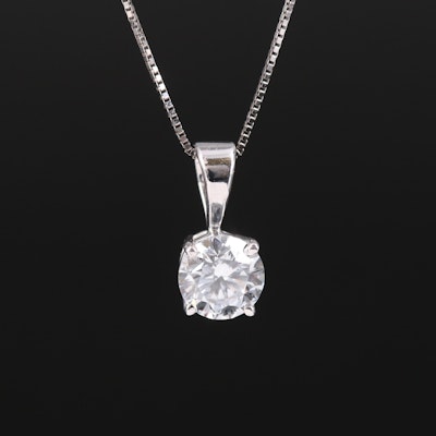 14K 0.65 CT Lab Grown Diamond Solitaire Necklace