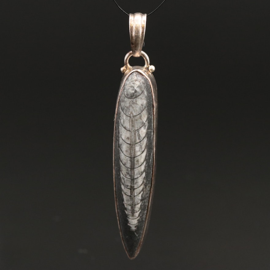 Sterling Fossil Pendant