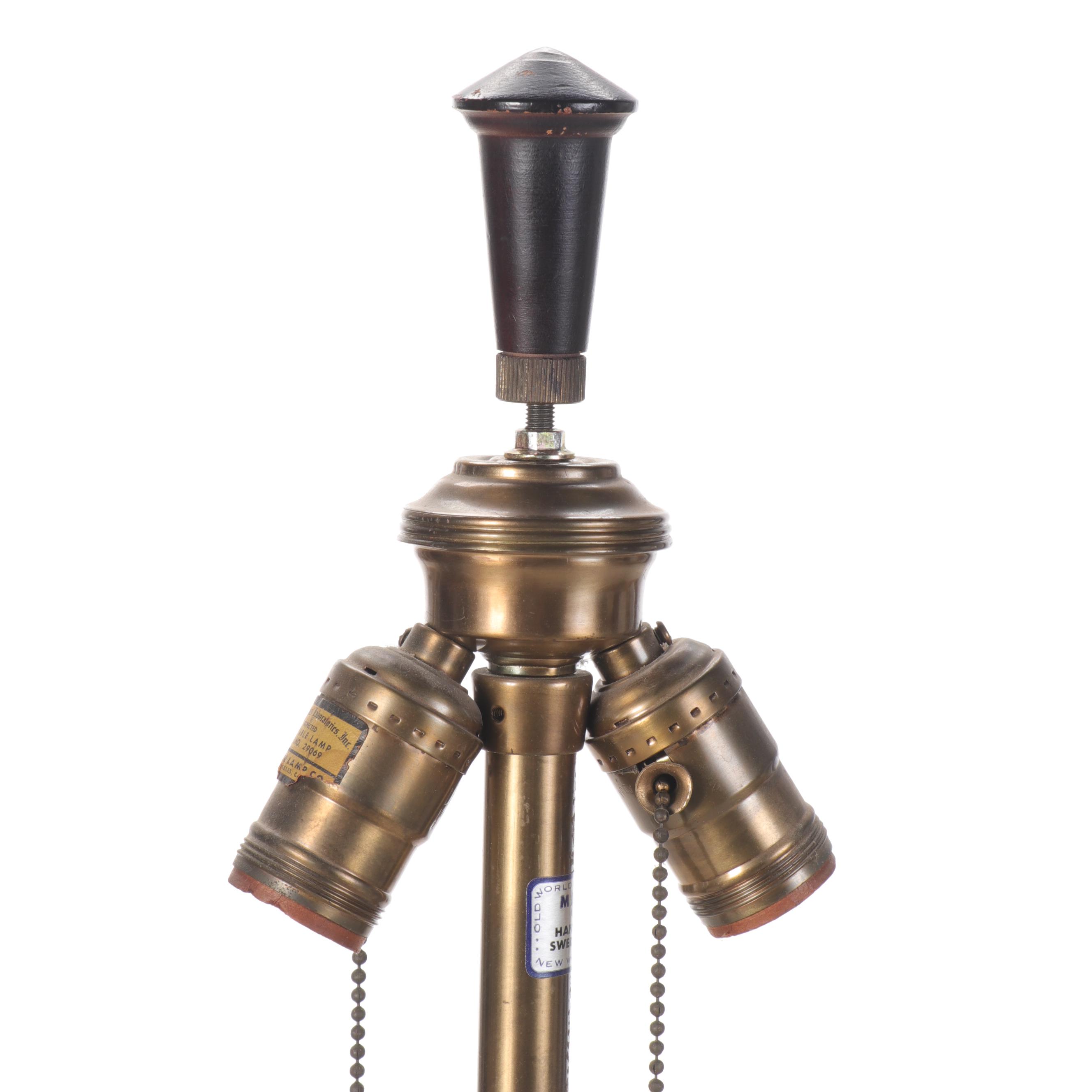 Marbro Lamp Co. Amethyst Glass Vase Floor Lamp, Mid20th Century EBTH