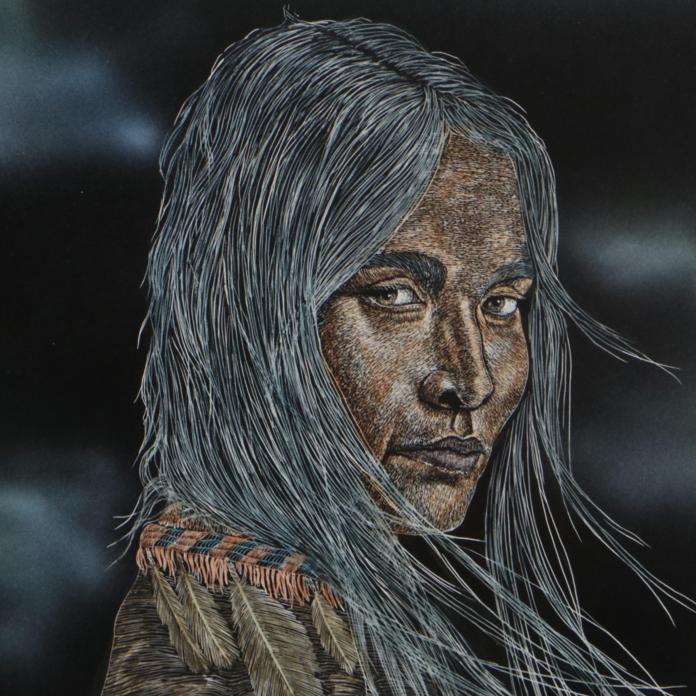 Robert Bellavia HandColored Scratchboard Portraits EBTH