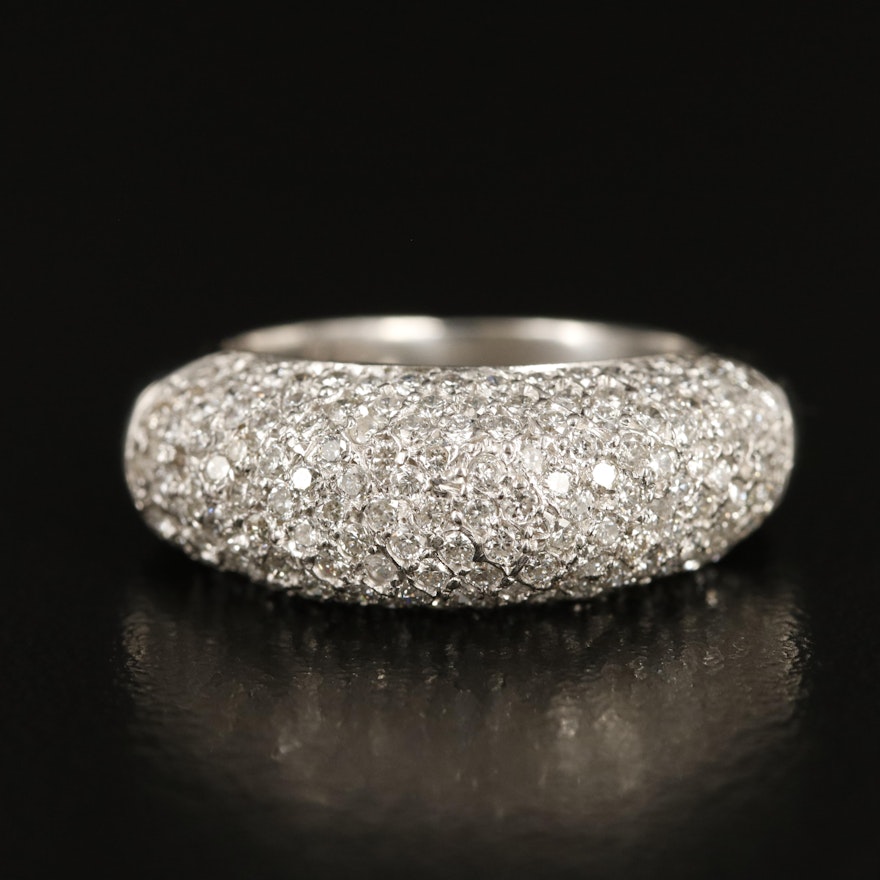 18K 1.44 CTW Pavé Diamond Ring