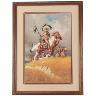 Frank McCarthy Offset Lithograph "When The Land Was Theirs"