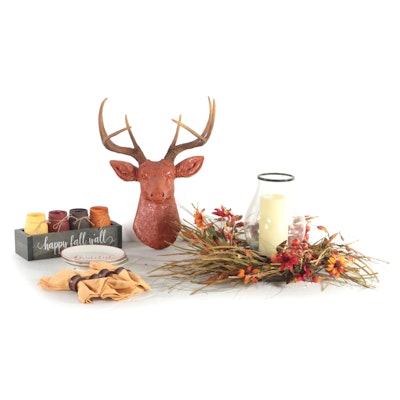 Fall Themed Décor and Tableware Including Pottery Barn