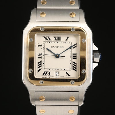 Cartier Santos Galbee 18K and Stainless Steel Quartz Wristwatch