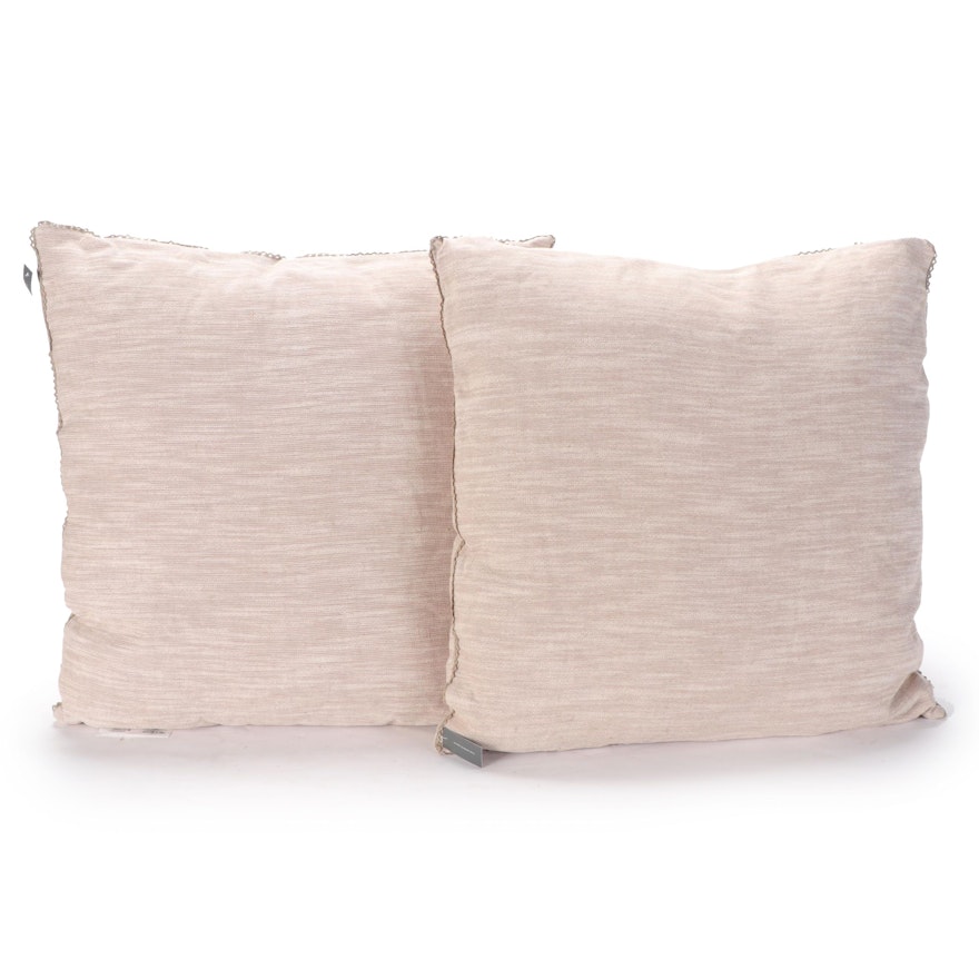 Pair of Threshold Designed with Studio McGee Beige Chambray Throw Pillows
