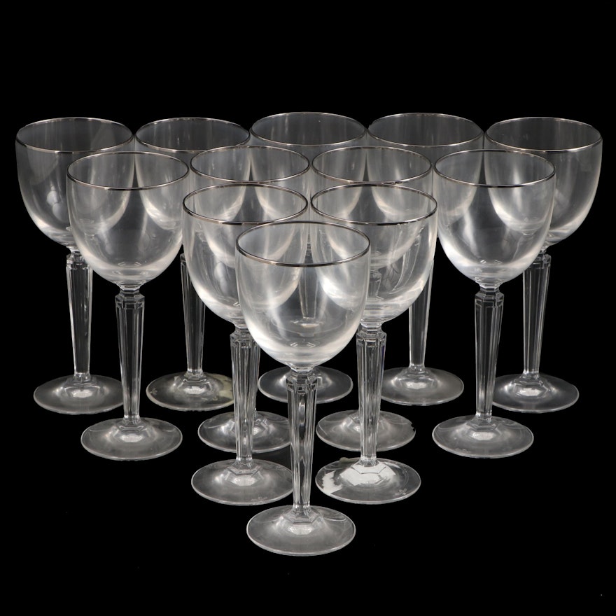 Waterford "Metropolitan Platinum" Crystal Wine Glasses