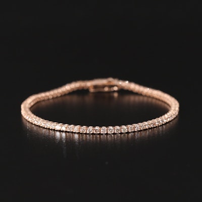 14K Rose Gold 2.30 CTW Diamond Line Bracelet